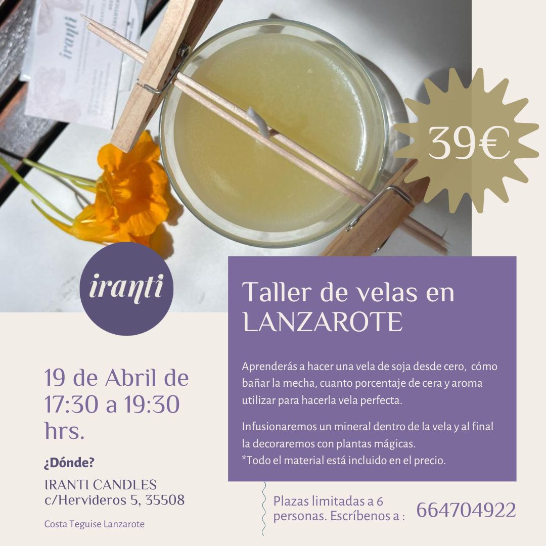 19 de Abril: Taller de Creación de Velas en Lanzarote